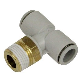 SK11 R3/8 KQ2T10-03AS One-Touch Pipe Fitting Double Ended Cheese Union for 0.4 inch (10 mm) Hose