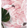 10X0.53M Romantic Baby Pink Flamingo Feathers Textured Non-Woven Wallpaper Roll