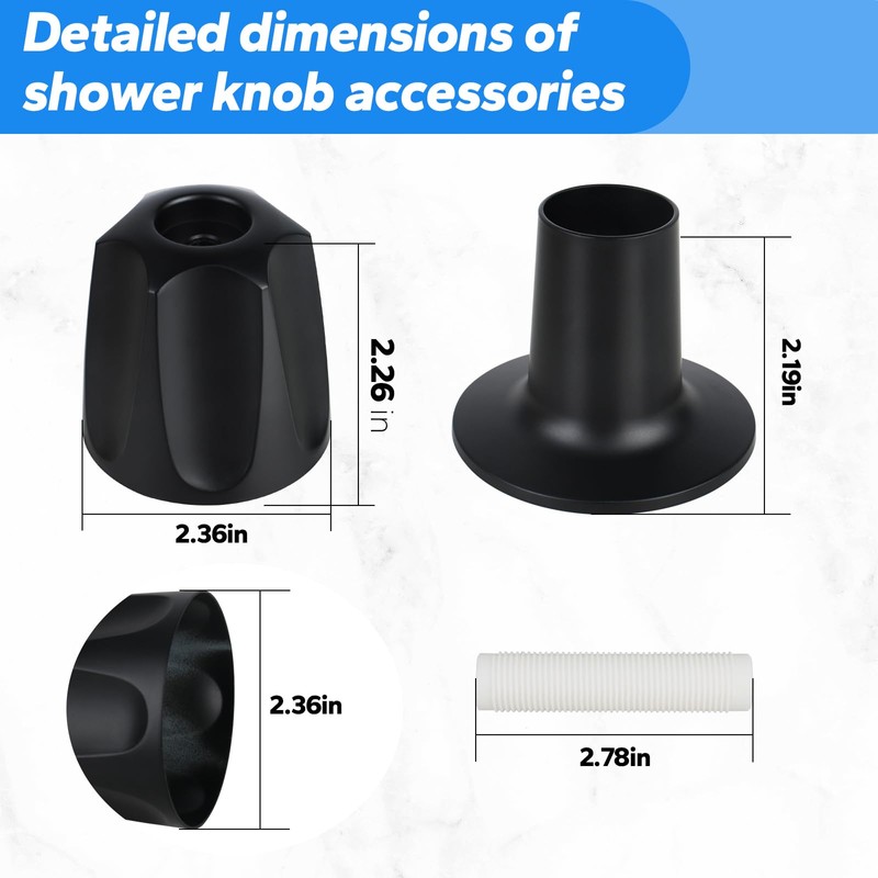 BOUYAO 81428 Bathtub and Shower Knobs 3 Piece Replacement Kit