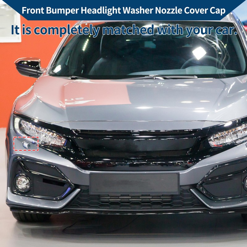 Hihaha Front Right Side Bumper Headlight Washer Nozzle Cover Cap
