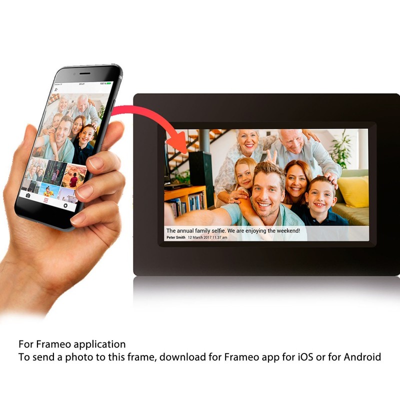 Digital Photo Frame 10.1 Inch HD Touchscreen APP Control WiFi