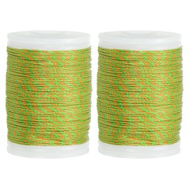 MECCANIXITY Archery Recurve Bow String Serving Thread 120 Yard / 110 m Nylon Bowstring for Recurve Bow Compound Tying Sight Nock Point (Red/Green, Pack of 2)