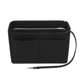 lumanothy Bag Insert Organizer, Longchamp Bag Organiser with Multi-Pocket for Longchamp Le Pliage Large Tote, Black, L