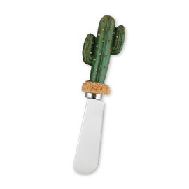 UPware Saguaro Cactus Cheese Spreaders, Hand-Painted Resin Handles with Stainless Steel Blades for Spreading Cream Cheese, Butter, Jam, or Sandwich, Set of 4