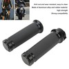 1 Pair 25mm Motocycle Handlebar Grips Black Comfortable Grasp Anodized
