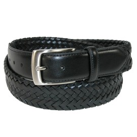 Danbury Men's Leather Braided Belt Big Black 46