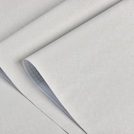 Silk Self-Adhesive Wallpaper Peel and Stick, Wallcovering, for Room (Kids Bedroom) Wall and Furniture (Wood) Covering and Renovation (Silver White, W/16-inch, L/120-inch)