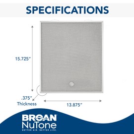Broan-NuTone HPFAMM30 Replacement Micro Mesh Aluminum Grease Filters (C2) for 30 Range Hoods, (2-Pack)