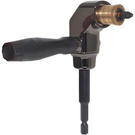 CYTGOUPER Right Angle Wrench Attachment, Angle Gearbox 90 Degrees Made of Chrome Vanadium Alloy Steel, Removable Angle Drill Mini for Socket Spanner and Screwdriver