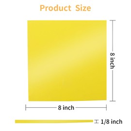 Gdhwxcl 1/8 Thick 8 x 8 inch Acrylic Sheets - 2 Pack Plexiglass Sheets for Creative DIY Projects Laser Cutting Engraving UV Printed Signs Crafts Badges - Royal Blue (2, Yellow, 8 x 8 inch)