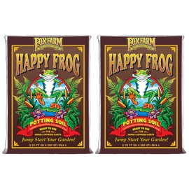FoxFarm Happy Frog Potting Soil, 2cu ft (Pack of 2) - for Indoor/Outdoor Container Plants, Improves Root Efficiency, pH Adjusted for Optimal Nutrient Uptake - Contains Mycorrhizae and Humic Acids