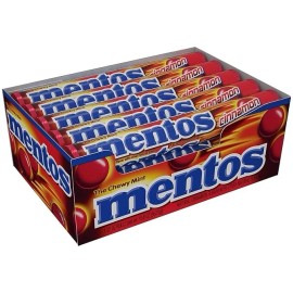 Mentos Mint Chewy Roll, Cinnamon, Non-Melting, Party, 1.32 oz (Pack of 15)