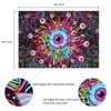 Krelymics Blacklight Mushroom Tapestry UV Eyes Tapestry Colorful Neon Tapestries