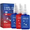 ESKONKE 3 Pack Thread Locker Blue 243 + Red 271