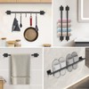 YACVCL Towel Bar Matte Black, 13.9 Inch Towel Holder Bathroom,