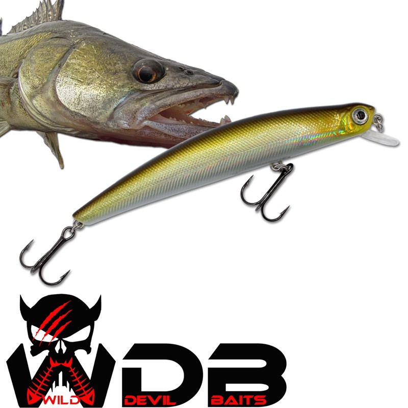 Angel-Berger Wild Devil Baits Zander Wobbler Artificial Bait Flat Runner