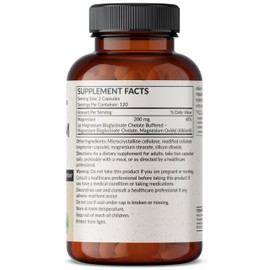 Futurebiotics Magnesium Glycinate 200 MG per Serving Chelated for High Absorption, Gentle On Stomach, Non-GMO, 240 Vegetarian Capsules