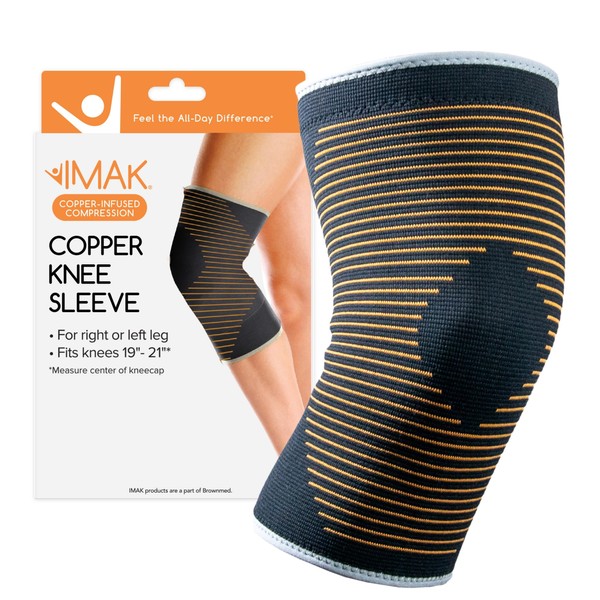 IMAK Brownmed Copper Infused Compression Knee Sleeve - Joint Support