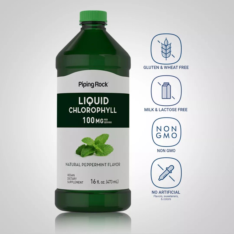 Piping Rock Chlorophyll Liquid Drops 100mg | 16 oz |