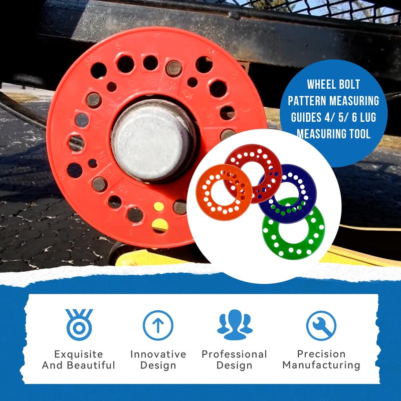 Wheel Bolt Pattern Template Tools,Anti-Scratch Scale Markings