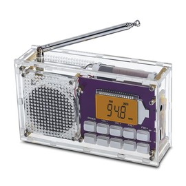 VOANZO Digital Alarm Clock Radio Kit for Assembly, Radio Kit with Clock Memory Function, Radio Display Kit with Clock, Learning Course Kit