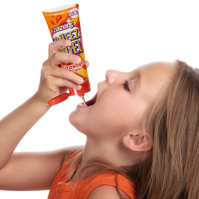 slime Sour Lickers Squeeze Gel Candy - 16 Pack Display