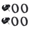 6 Pcs Replacement Front Caster Wheel Assembly and Wheel Tyres