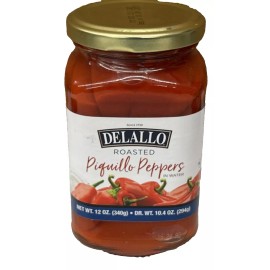 Delallo Roasted Piquillo Peppers in Water 12 oz