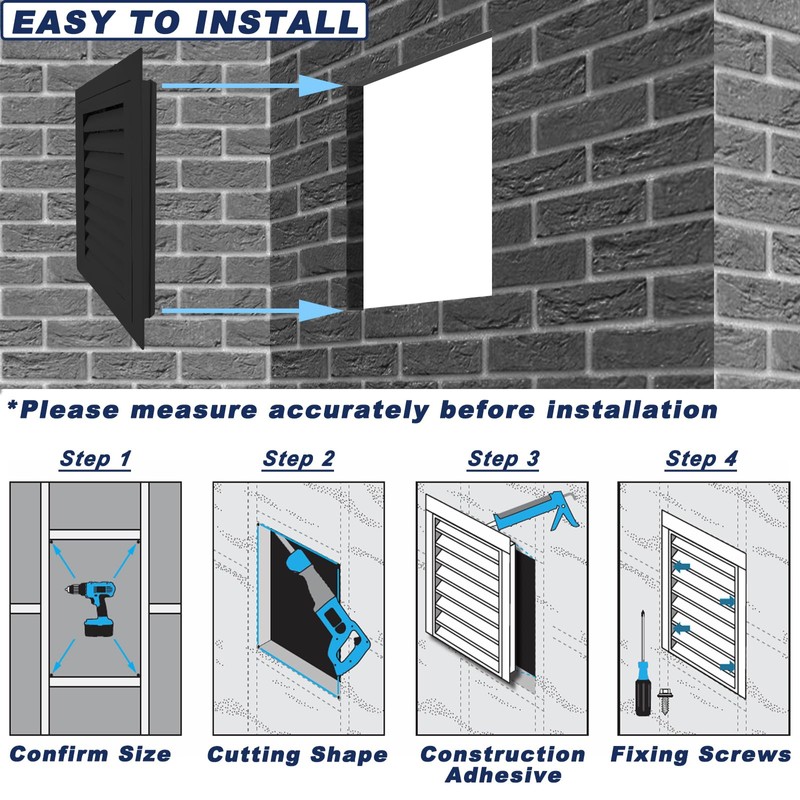 24"*16" Gable Vent,Aluminum Alloy Wall Vent Shed Vents,with Removable Strainer