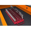 Olsa Tools Socket Organizer Tray - Portable Red Rail with