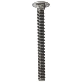 Steel Carriage Bolt, Grade 2, Hot-Dipped Galvanized Finish, Square Neck, Round Head, Meets ASME B18.5/ASTM A307, 4-1/2" Length, Fully Threaded, 1/2"-13 UNC Threads (Pack of 10)