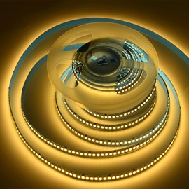 HAASHADA LED Strip Lights, DC12V 5m/16.4ft Dimmable 2835 LED Lights Strip, Super Bright 1200 LEDs 24000LM LED Ribbon Strip Lights Waterproof IP65, 2 Times Brightness Than SMD 5050 (Warm White 3500K)