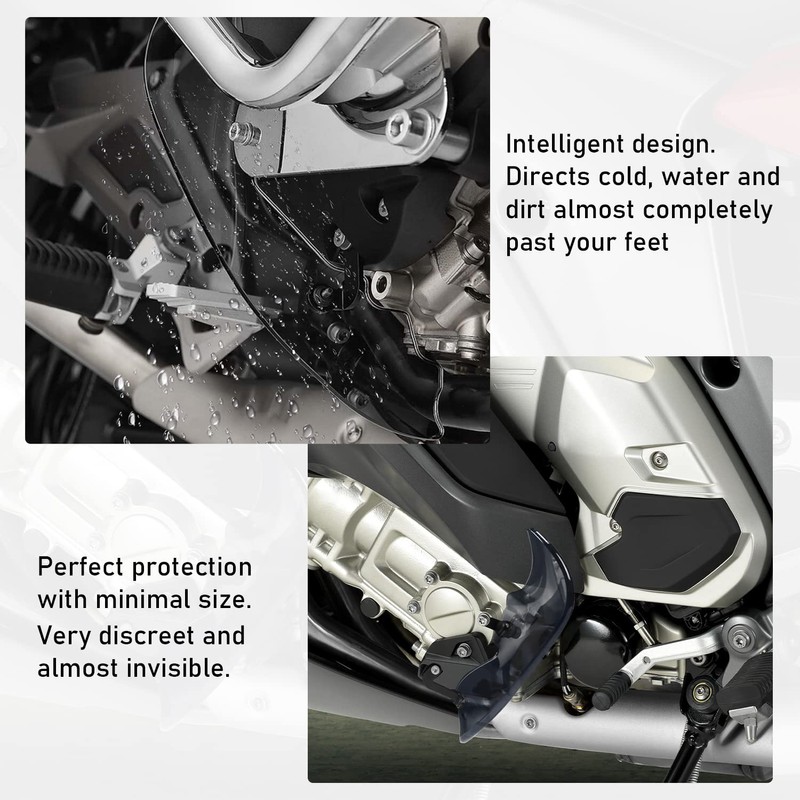 Lorababer Motorcycle Footpegs Protector Shield Cover Foot Mudguard Compatible with