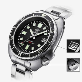 ADDIESDIVE Automatic Watch Man Luminescent Steel Underwater Watches Mechanical NH35 Movement Diver 200M/20ATM