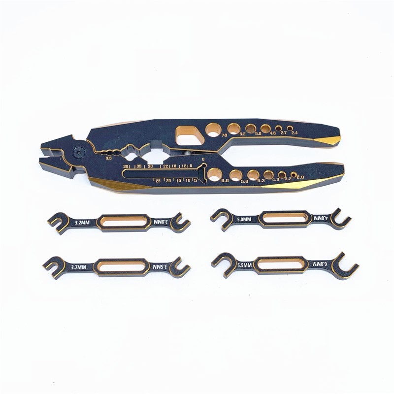 KingVal 4PCS Wrench 3.0/3.2/3.5/3.7/4.0/5.0/5.5/6.0mm Turnbuckle Nut Ball Joint Remover with