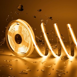 PAUTIX COB LED Strip Light IP65 Waterproof Warm White 2700K,UL-Listed 20ft/6.1m CRI 90+ Super Bright 24V LED Tape Light for Cabinet/Home/Office DIY Lighting Projects(Adapter & Dimmer Not Included)