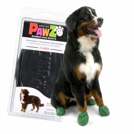 PAWZ Dog Shoes Rubber Boots Black, blk