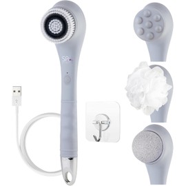 Spa Sciences NERA - Cepillo de ducha corporal 4 en 1 para exfoliación y masaje
