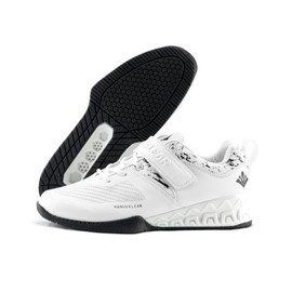 MANUEKLEAR Strong Anti-Slip Deadlift Lifting Squat Shoes for Men, Professional Training Weightlifting Shoes for Men and Women with Rubber Non-Slip Sole Bright White