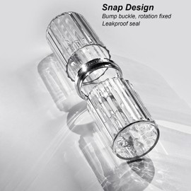 2 Pack Transparent Travel Toothbrush & Toothpaste Case Portable Toothbrush Holder Container with Mouthwash Cup, Large Toothbrush Container with Cover Suitable for Camping School Business Trip Bathroom