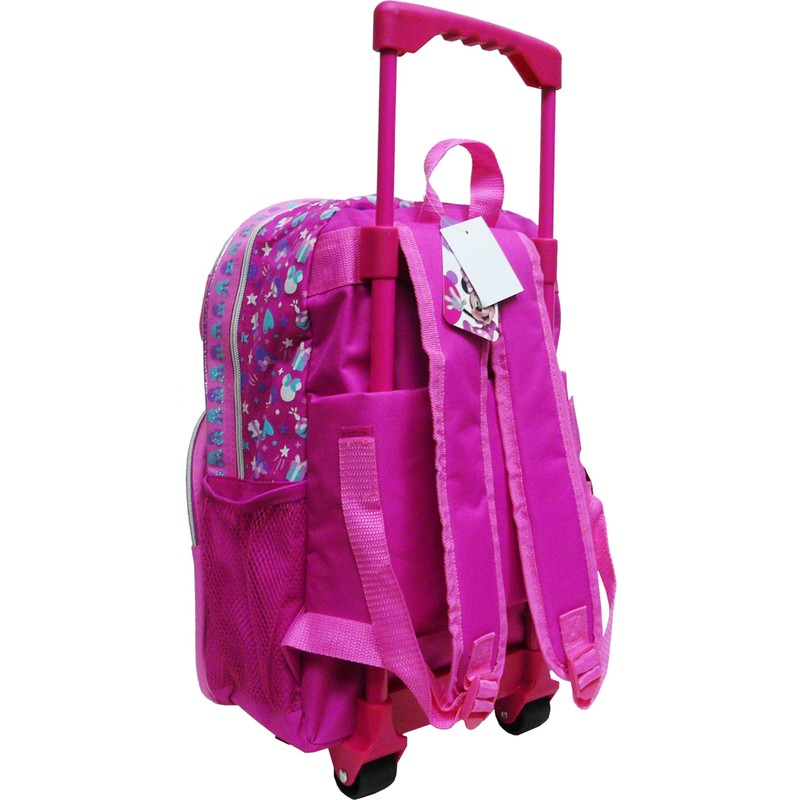 Ruz Minnie Mouse 16" Large Rolling School Backpack Girls Book