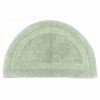 Homescapes Semi-Circular Bath Mat, Sage Green, Premium Bath Mat 50