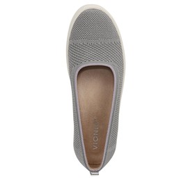 Vionic Womens Uptown Skimmer Knit Ballet Flat Light Grey 8.5 M