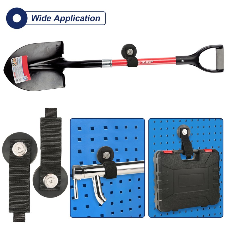 VZZNN 2 Pack Magnetic Hooks Straps, Utility Strong Garage Hooks,
