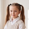 10 Pcs Black Hair Bow, Girls School Hair Accessories, Elastic