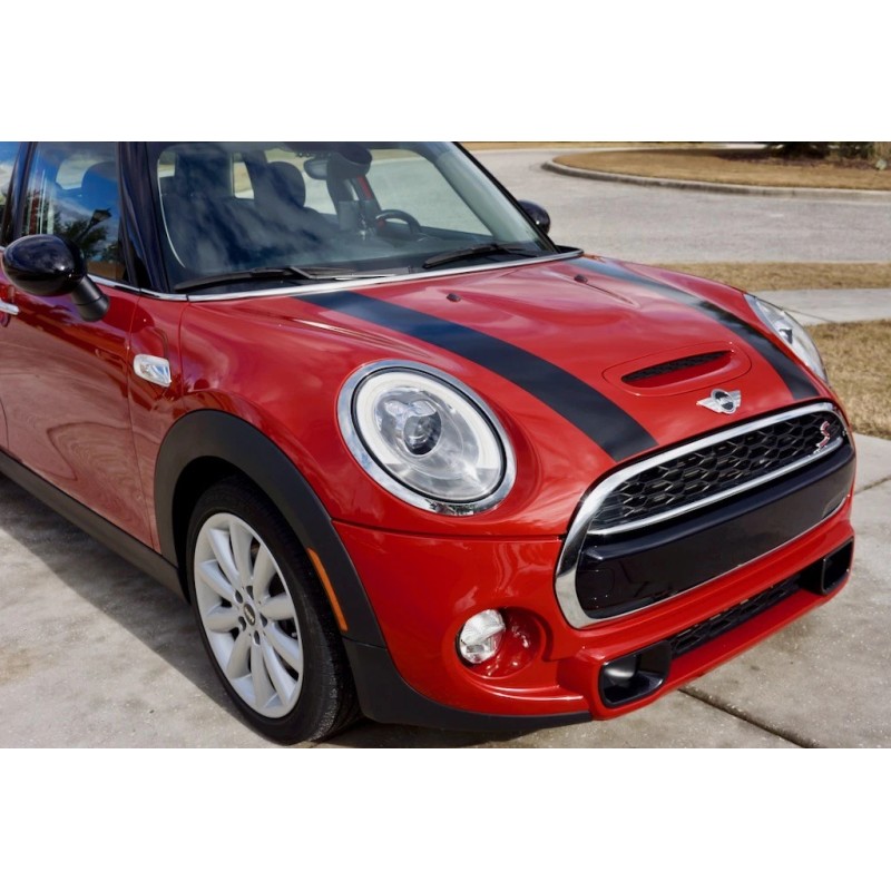 The Pixel Hut Matte Black Hood Bonnet Stripes for Mini