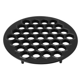 Russian Ravioli Maker Dumplings Aluminum Alloy Pelmeni Maker Pelmeni Meat Dumplings Maker 37 Holes Russian Ravioli Maker Dumplings (Black)