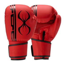 STING Armaplus Boxing Gloves, Lightweight Boxing Equipment for Competition, Kickboxing, Muay Thai, and Boxing Training, and Feel, Red/Black, 16 Oz.