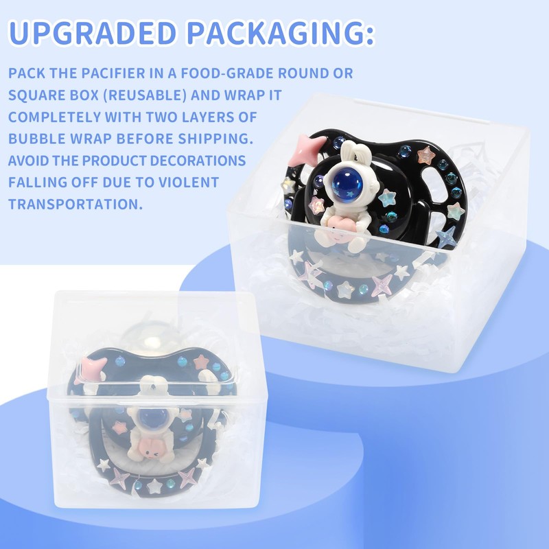 CutiePlusU Adult Size Pacifier DIY Big Shield Pacifier - Cosmo