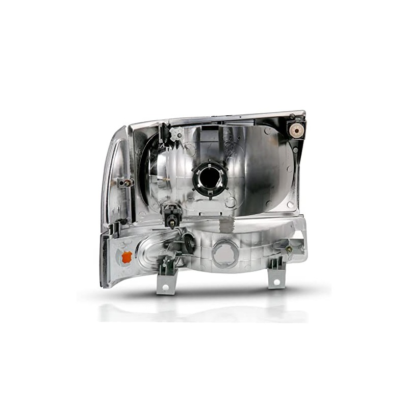 HEADLIGHTSDEPOT Headlights Compatible With Ford Excursion Super Duty Pickup 1999-2004